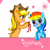 Size: 4960x4960 | Tagged: safe, artist:anzu, derpibooru import, applejack, rainbow dash, earth pony, pegasus, pony, absurd resolution, appledash, female, lesbian, shipping