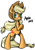 Size: 348x491 | Tagged: safe, artist:tarian, applejack, earth pony, pony, bipedal, simple background, solo