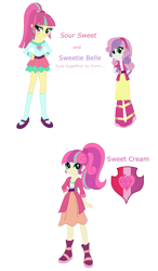 Size: 755x1297 | Tagged: safe, artist:berrypunchrules, sour sweet, sweetie belle, equestria girls, fusion