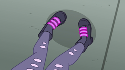 Size: 1280x718 | Tagged: safe, screencap, starlight glimmer, equestria girls, mirror magic, spoiler:eqg specials, boots, close-up, female, female pov, high heel boots, legs, offscreen character, pictures of legs, pov, shoes, solo, teletoon