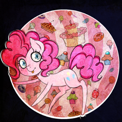 Size: 1024x1024 | Tagged: safe, artist:namida95, pinkie pie, earth pony, pony, detailed background, female, mare, solo