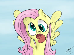 Size: 5333x4000 | Tagged: safe, artist:victoreach, fluttershy, pegasus, pony, derp, female, mare, solo