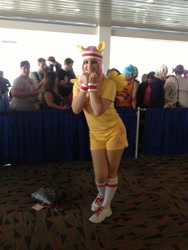 Size: 720x960 | Tagged: artist needed, safe, fluttershy, human, hurricane fluttershy, 2013, convention, cosplay, headband, irl, irl human, otakon, photo, solo