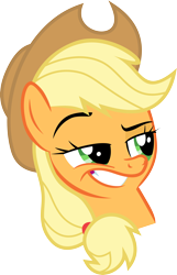 Size: 3538x5500 | Tagged: safe, artist:erikngn, applejack, earth pony, pony, absurd resolution, bust, dreamworks face, portrait, simple background, solo, transparent background, vector