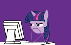 Size: 1118x714 | Tagged: safe, artist:orschmann, derpibooru import, twilight sparkle, computer, meme, reaction image, solo