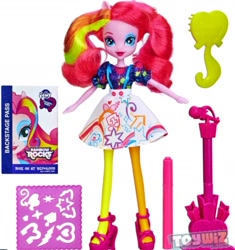 Size: 1327x1413 | Tagged: safe, pinkie pie, equestria girls, rainbow rocks, official, toy