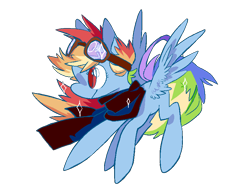 Size: 845x646 | Tagged: safe, artist:chop4, derpibooru import, rainbow dash, pegasus, pony, clothes, google, scarf, solo, sparkles