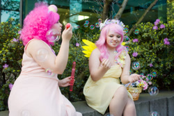 Size: 1024x683 | Tagged: safe, artist:blackbloodchihuahua, fluttershy, pinkie pie, human, cosplay, irl, irl human, photo