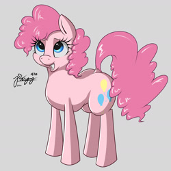 Size: 2400x2400 | Tagged: safe, artist:php7, pinkie pie, earth pony, pony, female, mare, simple background, solo, white background