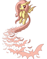 Size: 600x760 | Tagged: safe, artist:xkappax, fluttershy, bats!, flutterbat, race swap, solo, surreal