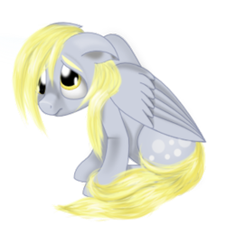 Size: 500x500 | Tagged: safe, alternate version, artist:auroraswirls, derpy hooves, pegasus, pony, background removed, female, frown, mare, sad, simple background, solo, transparent background