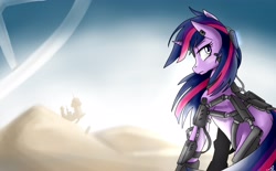 Size: 3700x2300 | Tagged: safe, artist:whitepone, derpibooru import, twilight sparkle, elysium, machine, ponified, solo