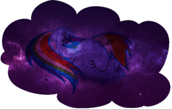 Size: 893x576 | Tagged: safe, derpibooru import, rainbow dash, pegasus, pony, cloud, galaxy, simple background, sleeping, solo, transparent background