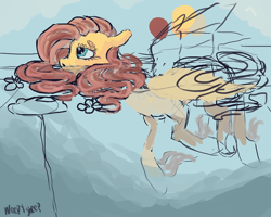 Size: 1280x1024 | Tagged: safe, artist:weepysheep, fluttershy, pegasus, pony, female, mare, solo, water