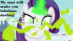 Size: 1280x720 | Tagged: safe, edit, edited screencap, screencap, rarity, pony, unicorn, inspiration manifestation, 1000 hours in ms paint, darling, fabulous, inspirarity, offscreen character, op is a cuck, pov, snot, snot bp, you didn't even try, you tried