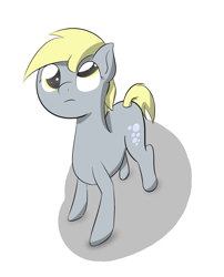 Size: 1323x1636 | Tagged: safe, anonymous artist, derpy hooves, looking up, simple background, solo, white background, wingless