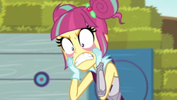 Size: 1920x1080 | Tagged: safe, screencap, sour sweet, equestria girls, friendship games, angry, annoyed, eyelid pull, female, frustrated, gritted teeth, shrunken pupils, solo