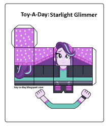 Size: 600x699 | Tagged: safe, artist:grapefruitface1, derpibooru exclusive, starlight glimmer, equestria girls, mirror magic, spoiler:eqg specials, arts and crafts, printable, solo, toy a day