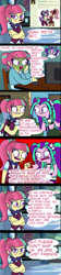 Size: 1378x6201 | Tagged: safe, artist:danmakuman, artist:nekojackun, artist:psychodiamondstar, aria blaze, sour sweet, equestria girls, argument, clothes, comic, crystal prep academy uniform, school uniform