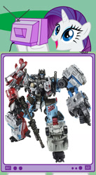 Size: 564x1032 | Tagged: safe, rarity, pony, unicorn, autobot, blades, combiner wars, defensor, exploitable meme, first aid, gestalt, groove, hot spot, meme, obligatory pony, protectobots, rook, streetwise, toy, transformers, tv meme