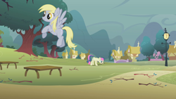 Size: 1280x720 | Tagged: safe, screencap, bon bon, derpy hooves, sweetie drops, pegasus, pony, look before you sleep, female, mare