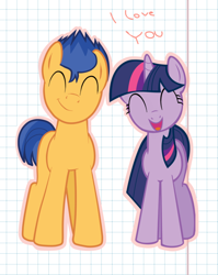 Size: 600x753 | Tagged: safe, artist:bonbonmignonne, derpibooru import, flash sentry, twilight sparkle, female, flashlight, love, male, shipping, straight, wingless