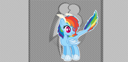 Size: 1636x801 | Tagged: safe, artist:hibouxmauve, derpibooru import, rainbow dash, dracony, dragon, hybrid, dragonified, solo, species swap