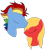 Size: 610x685 | Tagged: safe, artist:karmadash, derpibooru import, big macintosh, macareina, rainbow blitz, rainbow dash, pegasus, pony, bust, female, maclellan, male, portrait, rainbow rush, rule 63, shipping, straight