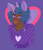 Size: 708x823 | Tagged: safe, artist:oliviaandedd, derpibooru import, twilight sparkle, dark skin, eared humanization, eyelashes, horned humanization, humanized, looking at you, short hair, smiling, solo, why meph why