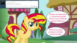 Size: 1280x720 | Tagged: safe, artist:hakunohamikage, sunset shimmer, pony, ask, ask-princesssparkle, solo, tumblr