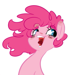 Size: 503x520 | Tagged: safe, artist:techtechno, pinkie pie, earth pony, pony, simple background, solo, tongue out, white background