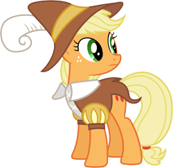 Size: 6000x5800 | Tagged: safe, artist:90sigma, applejack, smart cookie, earth pony, pony, hearth's warming eve (episode), absurd resolution, clothes, costume, hearth's warming eve, looking back, simple background, solo, transparent background, vector