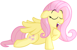 Size: 2364x1529 | Tagged: safe, artist:furrgroup, fluttershy, pegasus, pony, female, mare, pink mane, solo, yellow coat