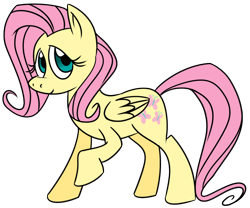 Size: 1102x915 | Tagged: safe, artist:fractiouslemon, fluttershy, pegasus, pony, female, mare, pink mane, solo, yellow coat