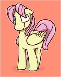 Size: 761x963 | Tagged: safe, artist:troudi94, butterscotch, fluttershy, pegasus, pony, adorascotch, cute, rule 63, rule63betes, solo