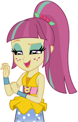 Size: 9650x15000 | Tagged: safe, artist:famousmari5, sour sweet, dance magic, equestria girls, spoiler:eqg specials, absurd resolution, clothes, female, freckles, open mouth, ponytail, simple background, skirt, solo, transparent background, vector