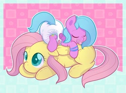 Size: 1280x940 | Tagged: safe, artist:cuddlehooves, fluttershy, oc, pegasus, pony, baby, baby pony, cuddlehooves is trying to murder us, cute, diaper, foal, ocbetes, plushie, poofy diaper, shyabetes