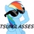 Size: 500x500 | Tagged: safe, derpibooru import, rainbow dash, pegasus, pony, pun, sunglasses, tsundere