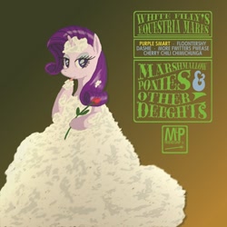 Size: 800x800 | Tagged: safe, artist:ntoonz, rarity, pony, unicorn, album cover, herb alpert, licking, rose, whipped cream