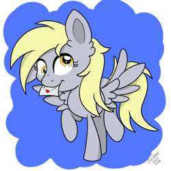 Size: 1024x1024 | Tagged: safe, artist:theartistsora, derpy hooves, pegasus, pony, cute, female, fluffy, mare, solo