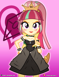 Size: 3090x4000 | Tagged: safe, artist:dieart77, sour sweet, equestria girls, bowsette, clothes, cosplay, costume, crossover, cute, freckles, halloween, holiday, looking at you, nintendo, pointing, solo, sourbetes, super crown, super mario bros., video game crossover