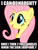 Size: 750x1000 | Tagged: safe, fluttershy, pegasus, pony, black background, blue eyes, bust, caption, everything is ruined, exploitable meme, female, first world anarchist, free sample, image macro, mare, meme, open mouth, painfully innocent fluttershy, pink mane, pure unfiltered evil, simple background, smiling, solo, text, wings, yellow coat