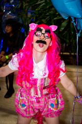 Size: 1333x2000 | Tagged: artist needed, safe, pinkie pie, human, 2012, anime weekend atlanta, balloon, cosplay, groucho mask, irl, irl human, moustache, photo, solo