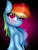 Size: 1861x2442 | Tagged: safe, artist:tomboygirl45, derpibooru import, rainbow dash, pegasus, pony, blushing, bust, lineless, one eye closed, portrait, solo, wink