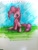 Size: 960x1280 | Tagged: safe, artist:tungstenbulb, pinkie pie, earth pony, pony, female, mare, pink coat, pink mane, solo, traditional art