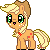 Size: 50x50 | Tagged: safe, artist:fruitriver, applejack, earth pony, pony, lowres, pixel art, simple background, solo, transparent background