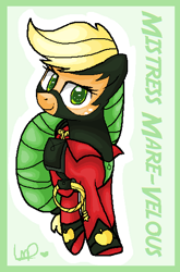 Size: 376x568 | Tagged: safe, artist:shyshyoctavia, applejack, mistress marevelous, earth pony, pony, power ponies (episode), clothes, costume, power ponies, solo