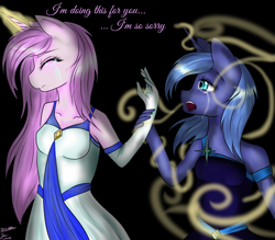 Size: 4000x3500 | Tagged: safe, artist:wishonawing, princess celestia, princess luna, anthro, pink-mane celestia, pinklestia, younger