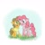 Size: 894x894 | Tagged: safe, artist:rainbowlover001, cheese sandwich, pinkie pie, earth pony, pony, blushing, cheesepie, chibi, female, male, nervous, shipping, straight