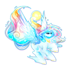 Size: 1937x1854 | Tagged: safe, artist:koveliana, princess celestia, alicorn, pony, chromatic aberration, color porn, solo, unshorn fetlocks